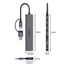 Orico YSA8-U3 8-Port Mini USB 3.0 Hub (Dark Grey)