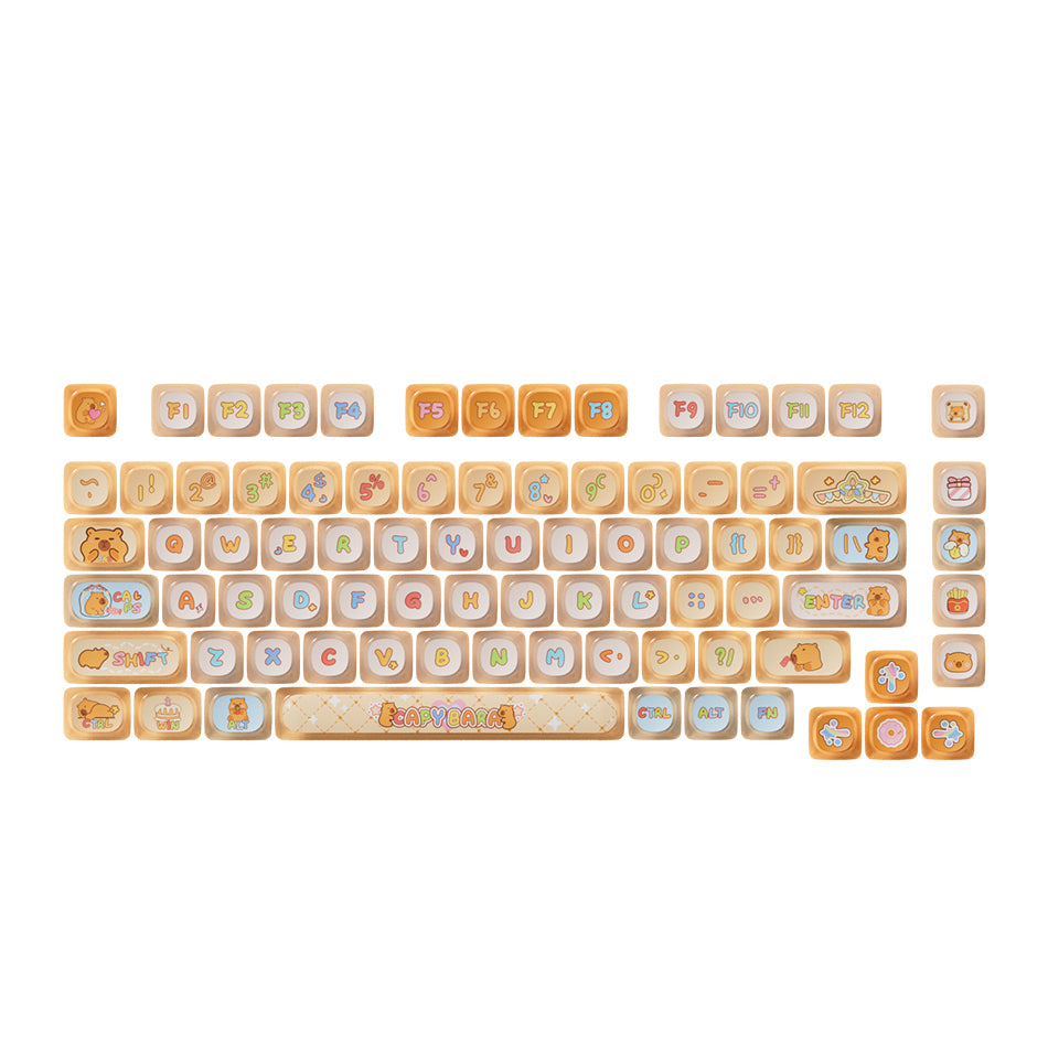 Akko Capybara Pudding Keycap Set MOA Profile 140 Keys