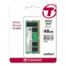 Transcend JetRam 48GB DDR5 5600MHz SODIMM 2Rx8 CL46 1.1V (JM5600ASE-48G)
