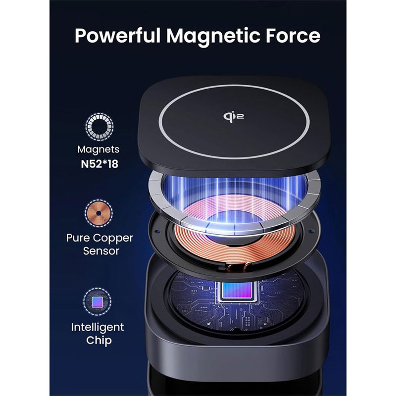 UGreen Magnetic Attachment 15W 2-in-1 Magnetic Wireless Charger (W702/35316)