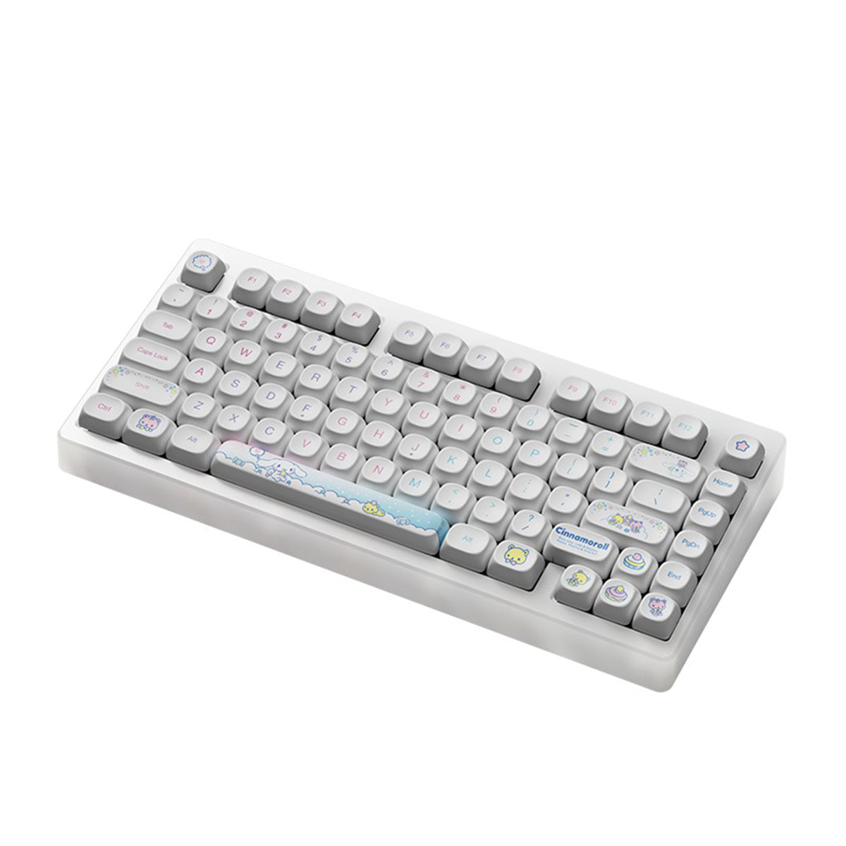 Akko Cinnamoroll ACR TOP 75B Acrylic Case Multi-Mode RGB Hot-Swappable Mechanical Keyboard (Regular PBT Keycaps) (Akko V3 Piano Pro Switch)