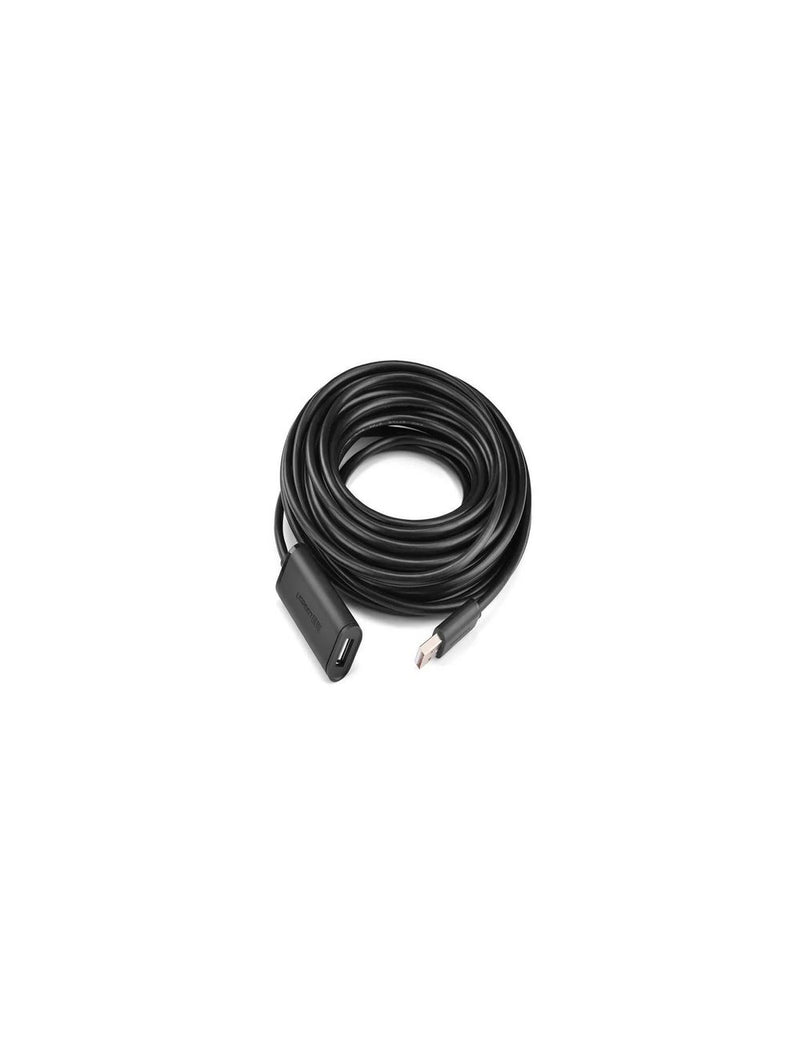 UGreen USB 2.0 Active Extension Cable With Chipset - 20m (Black) (Us121/10324)