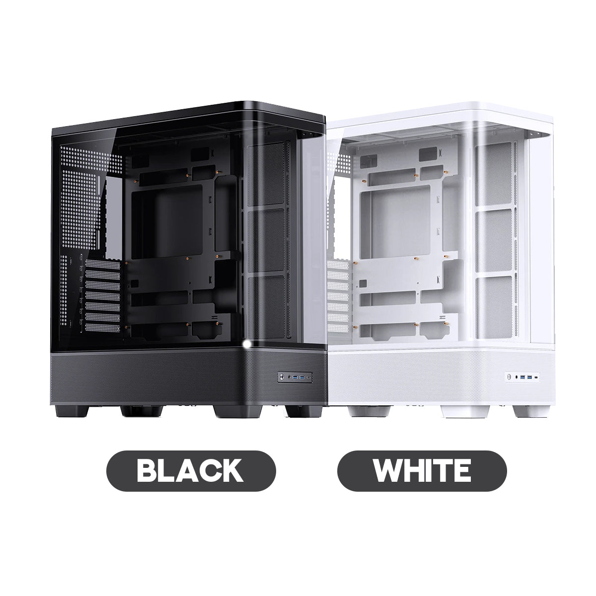 Jonsbo TK-5 ATX Computer Case (Black, White)