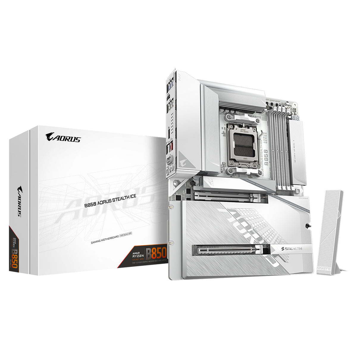 Gigabyte B850 Aorus Stealth Ice DDR5 Gaming MotherBoard