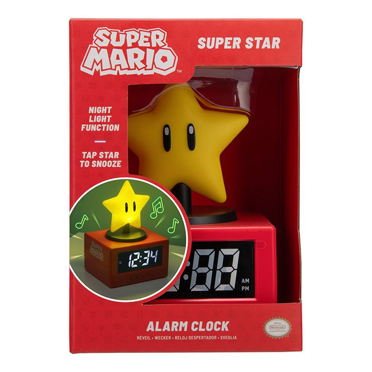Paladone Super Mario Super Star Icon Alarm Clock (PP13708NN)