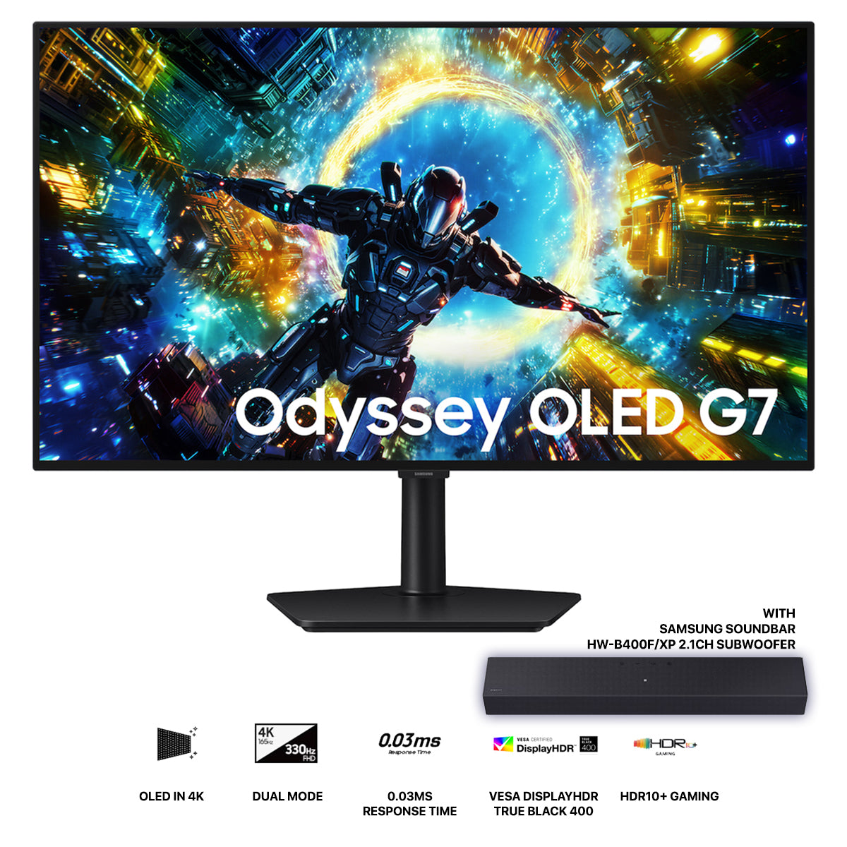 Samsung Odyssey OLED G7 LS32HG732SEXXP 32" 4K Gaming Monitor