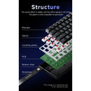 Nacodex x Ajazz NK61 Mixed Light 61 Keys Wired Hot-Swappable Mechanical Keyboard (Pearly White) (Red Switch)