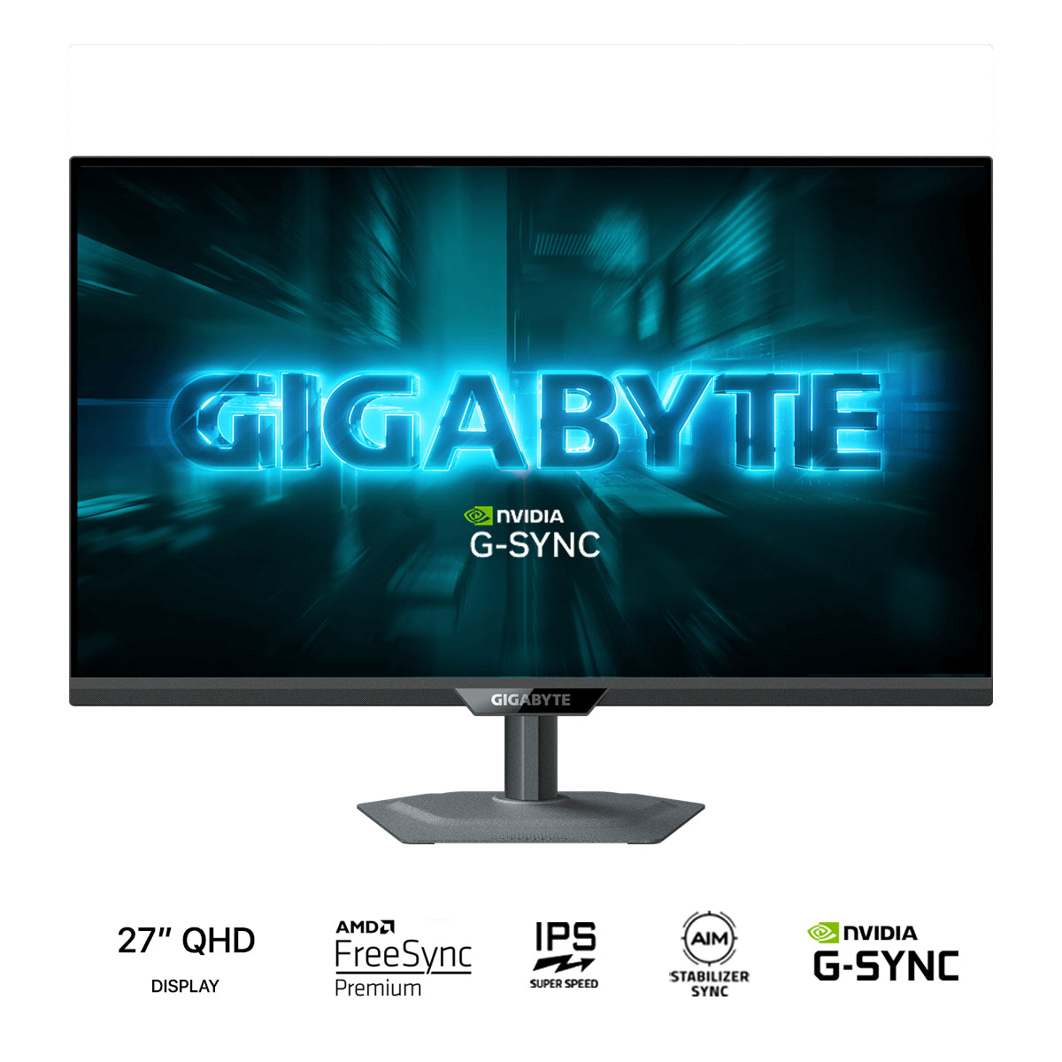 Gigabyte G27Q20 27" QHD (2560x1440) 200Hz/ OC 210Hz 0.5ms GTG SS IPS Gaming Monitor with Tilt/ Height/ Swivel/ Pivot Adjustment