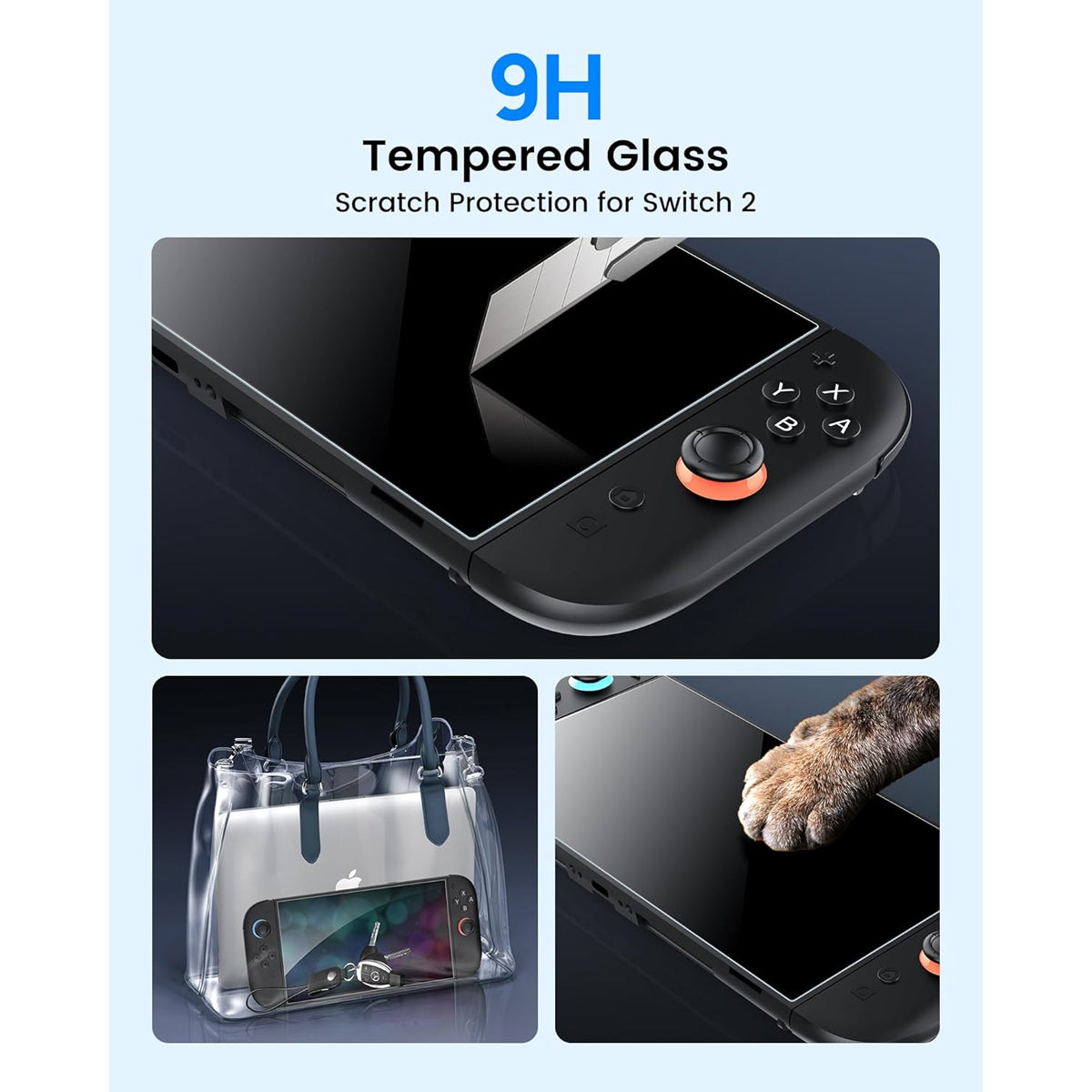 Transnovo Tempered Glass HD Screen Protector 3-Pack NSW2