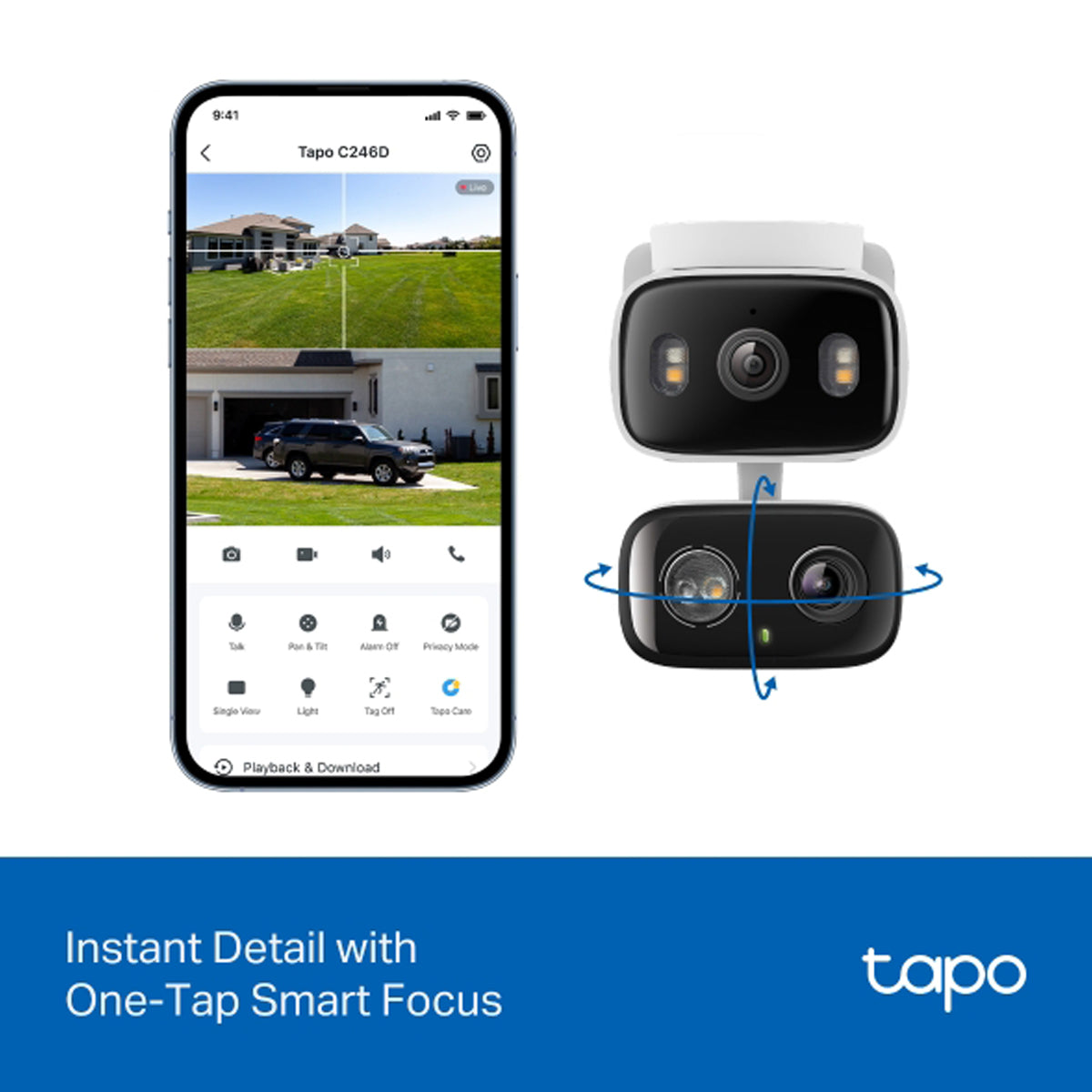 TP-Link Tapo C246D Indoor/Outdoor Dual Lense Pan/tilt Security Camera
