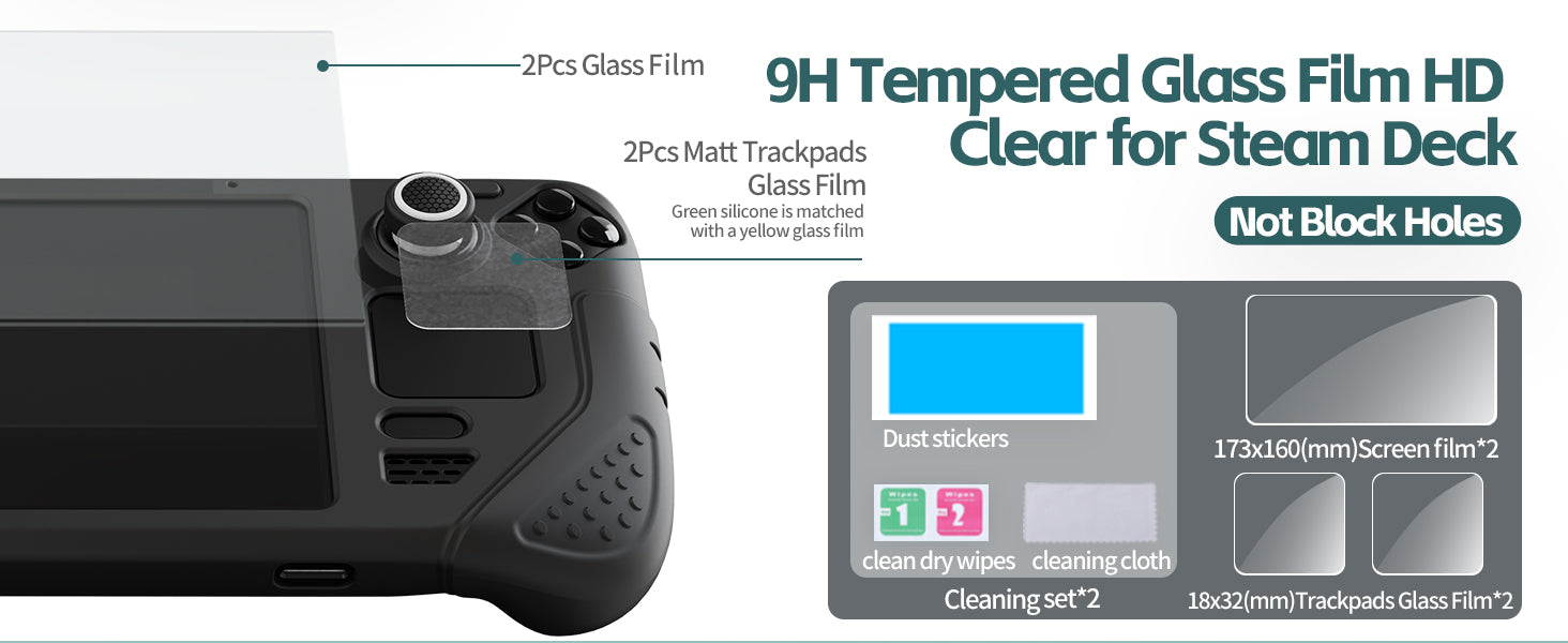 IINE 9 IN 1 Accessories Bundle For Steam Deck (Black) (L688)