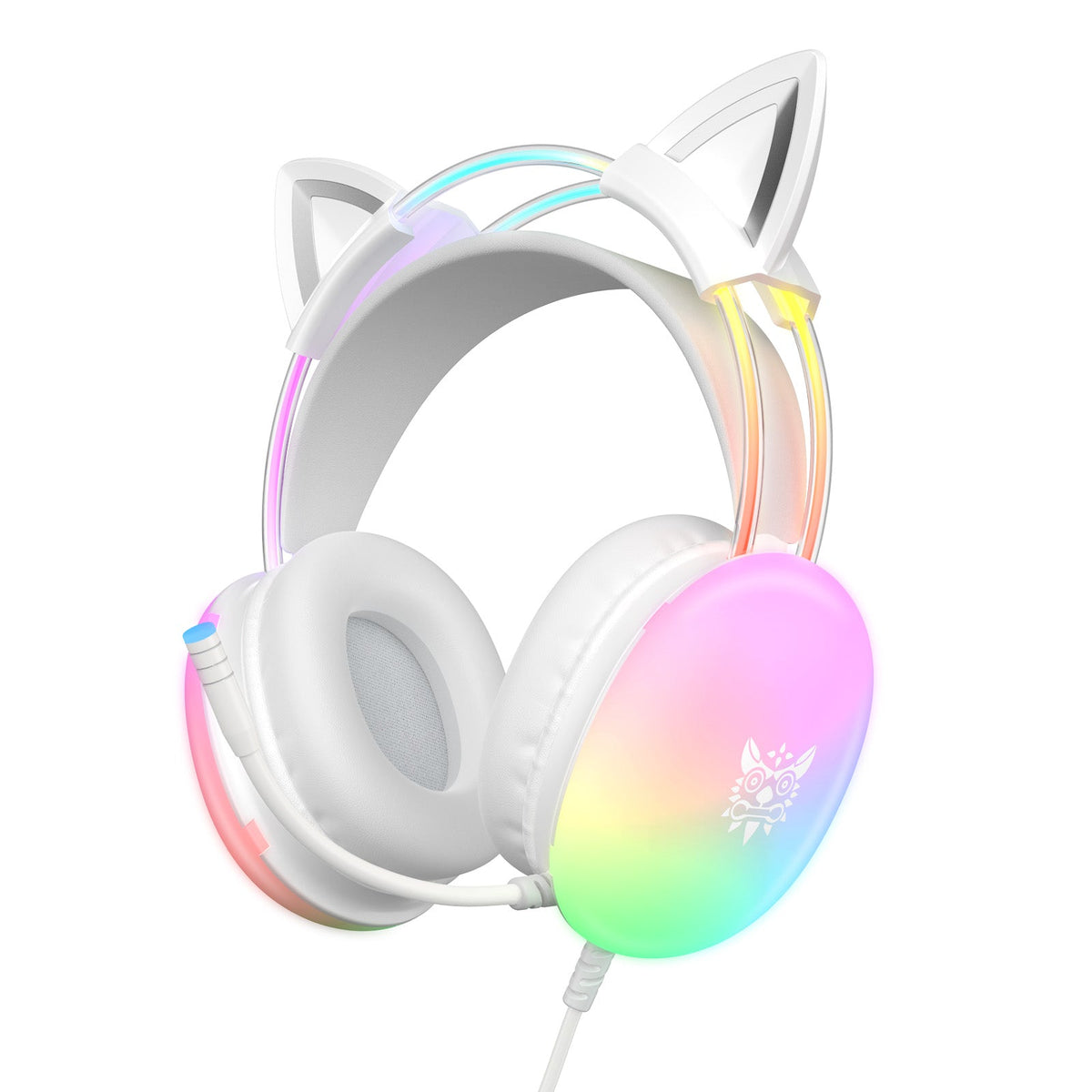 Onikuma X25 Cat Ears RGB Professional Gaming Headset with Noise Cancellation Microphone