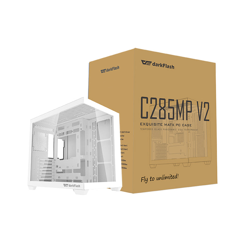 DarkFlash C285MP V2 Exquisite mATX PC Case Tempered