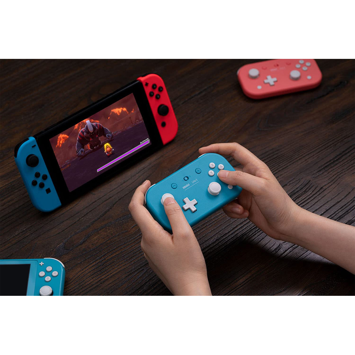 8Bitdo Lite 2 Bluetooth Gamepad (Switch/Android/RaspBerry Pi) (Pink, Turquoise)