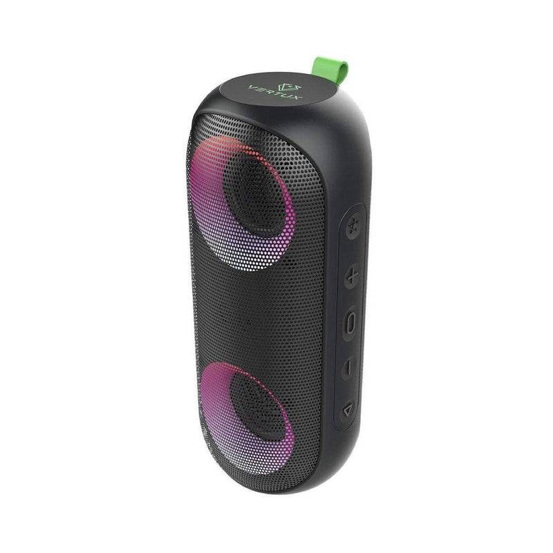 Vertux Rumba Immersive Wireless Speakers with Aurasync LED Lights Black