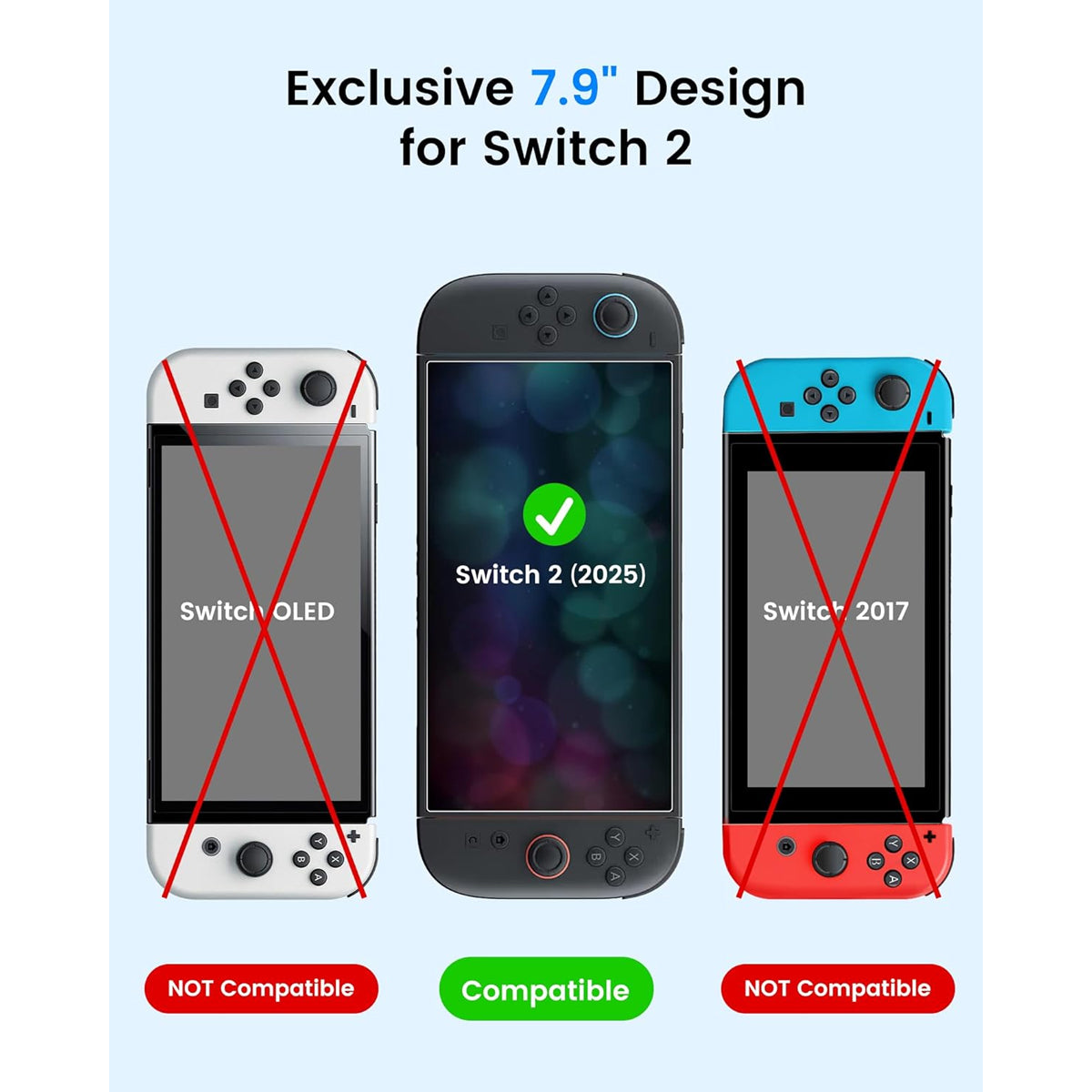 Transnovo Tempered Glass HD Screen Protector 3-Pack NSW2