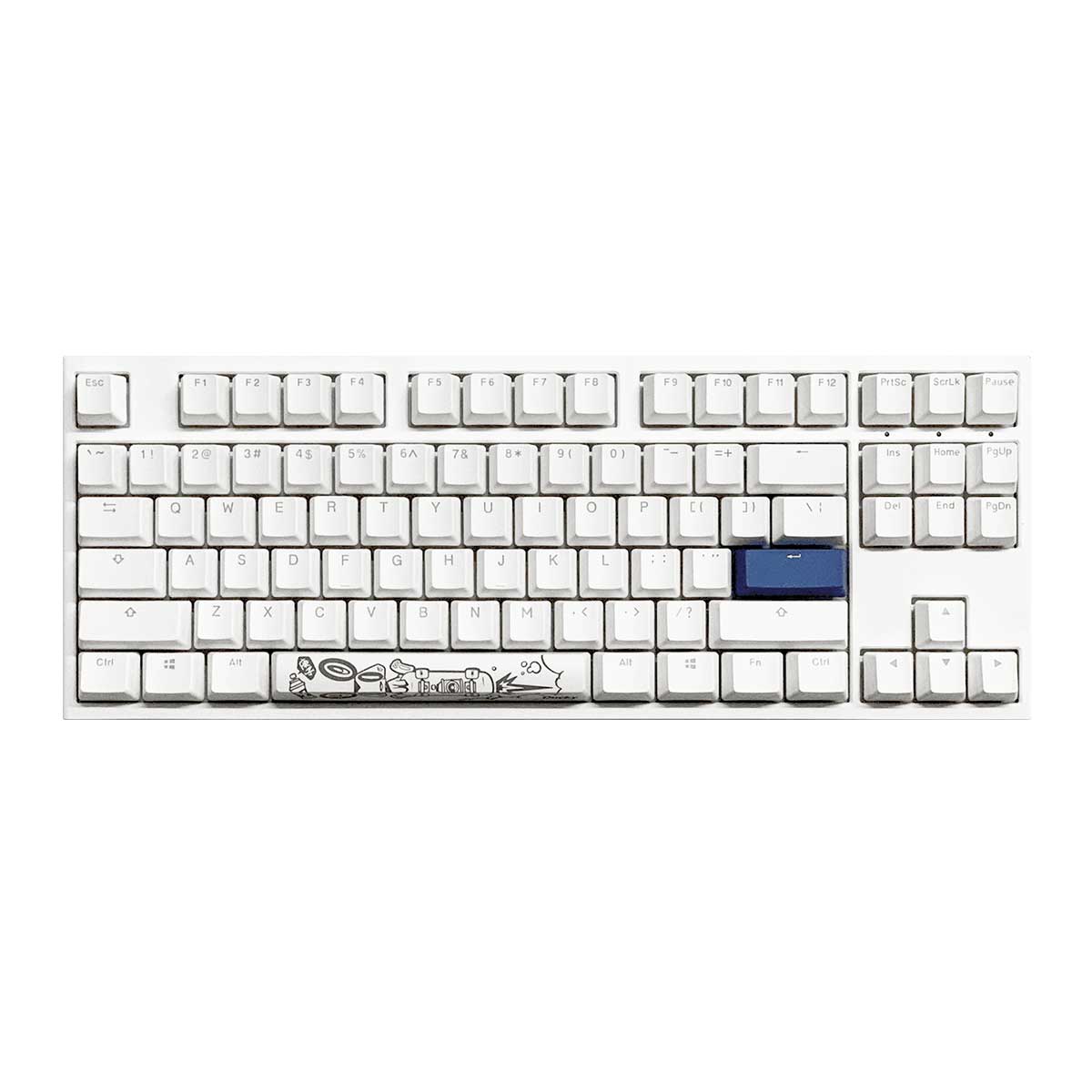 DUCKY ONE 2 TKL MECHANICAL KEYBOARD WHITE CASE (CHERRY RGB RED SWITCH) (DKON1787ST-RUSPDWWT1) - DataBlitz
