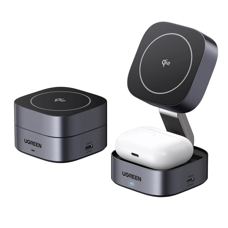 UGreen Magnetic Attachment 15W 2-in-1 Magnetic Wireless Charger (W702/35316)