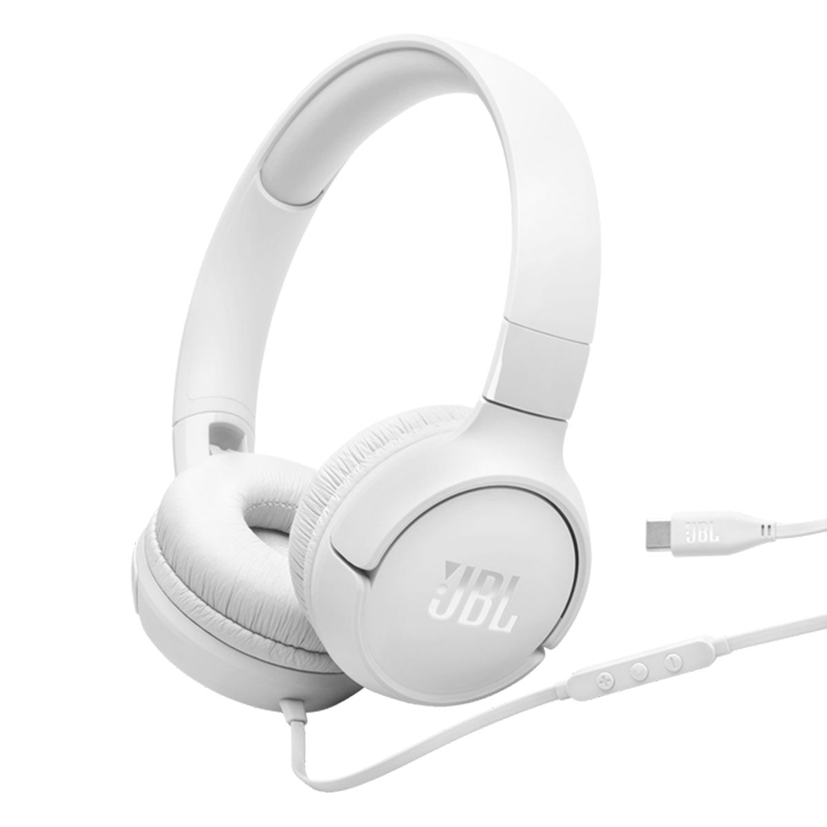 JBL Tune 520C USB-C Hi-Res Wired On-Ear Headphones (Black, White, Blue, Purple)