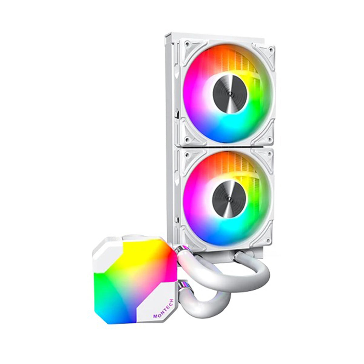 Montech HyperFlow ARGB 240 AIO CPU Liquid Cooler (Black, White)