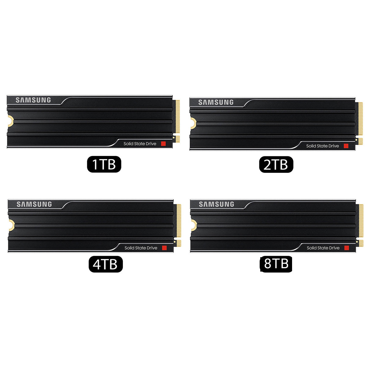 Samsung 9100 Pro PCIe 5.0 x4 NVMe M.2 SSD with Heatsink (1TB, 2TB, 4TB, 8TB)