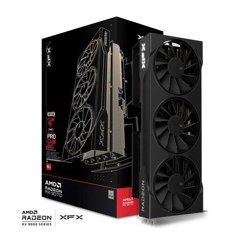 XFX Swift AMD Radeon RX 9070 OC Triple Fan 16GB GDDR6 Gaming Ed. Graphics Card (RX-97SWFB3B9)