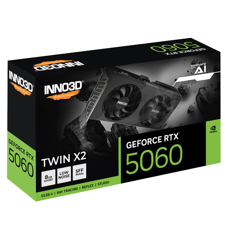 INNO3D GeForce RTX 5060 Twin X2 8GB GDDR7 Graphics Card (N50602-08D7-195071N)