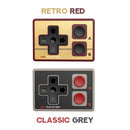 IINE Gamebrick Mini Retro Controller (Classic Grey, Retro Red)