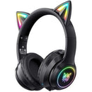 Onikuma B90 RGB Cat Ear Wireless Gaming Headset (Gradient Purple, Pink, Black)