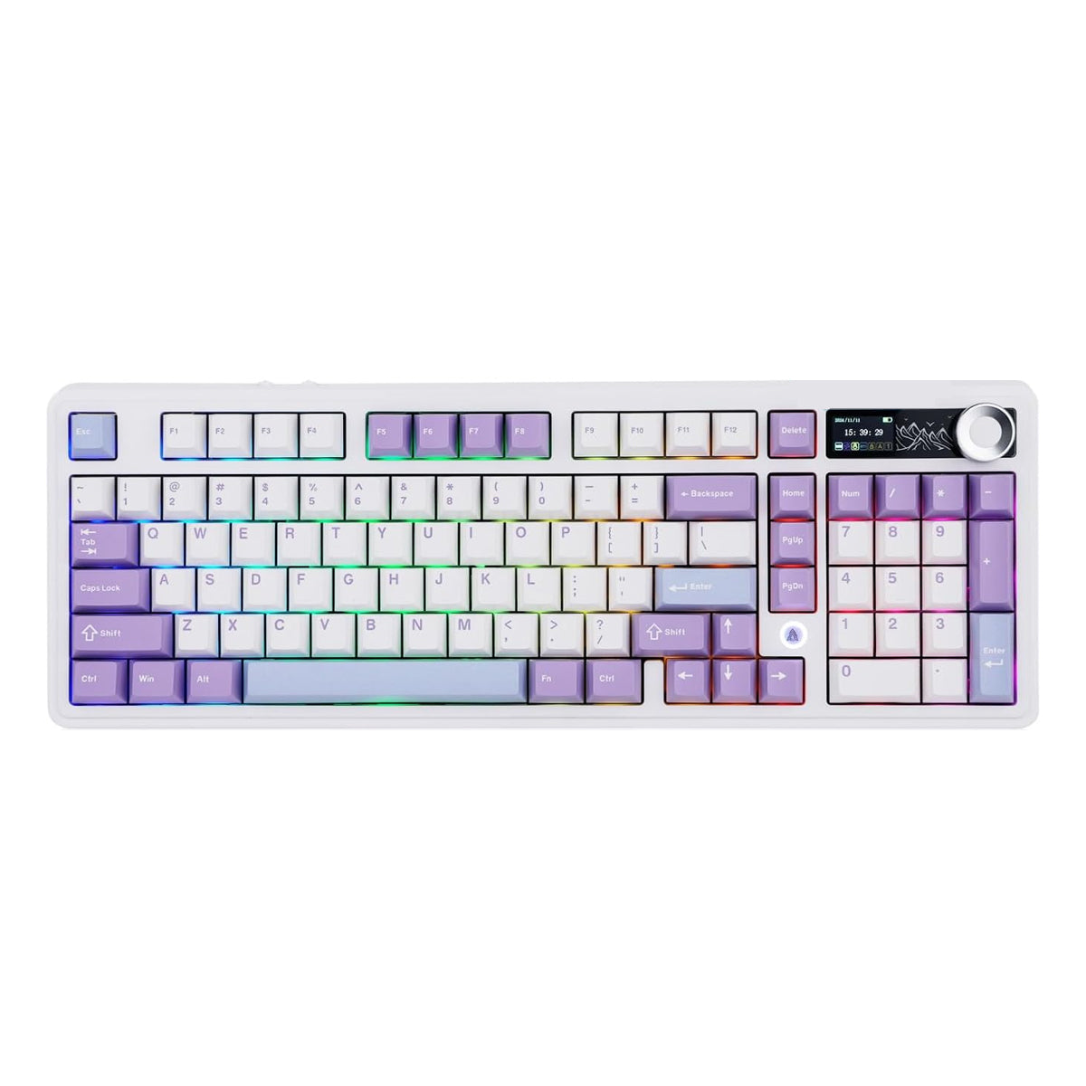 Ajazz AK980 V2 RGB Tri-Mode Mechanical Keyboard with TFT DisplayScreen