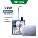 Ugreen 10000mAh 33W Fast Charging Power Bank w/ USB-C Built-In Cable