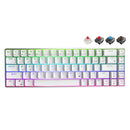 Royal Kludge G68 Tri-Mode RGB 68 Keys Hot Swappable Mechanical Keyboard White