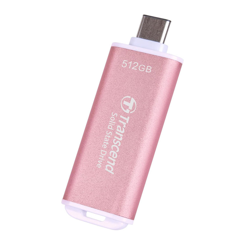 Transcend ESD300 512GB Dual USB 10Gbps Read up to 1050MB/s Type-C Portable SSD (Pink) (TS512GESD300P)