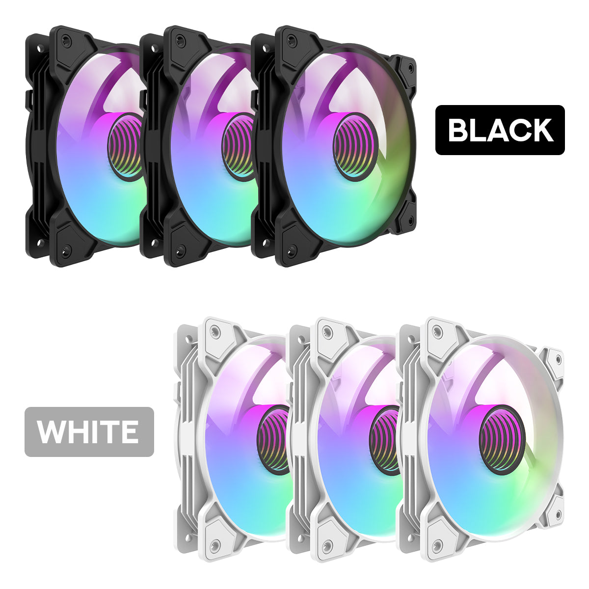 DarkFlash C8 ARGB Cooling Case Fan - 3-in-1 Pack | DataBlitz