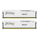 Kingston Fury Beast 64GB (2X32GB) DDR5 Expo 6000MT/S CL36 Memory (White) (KF560C36BWEK2-64)