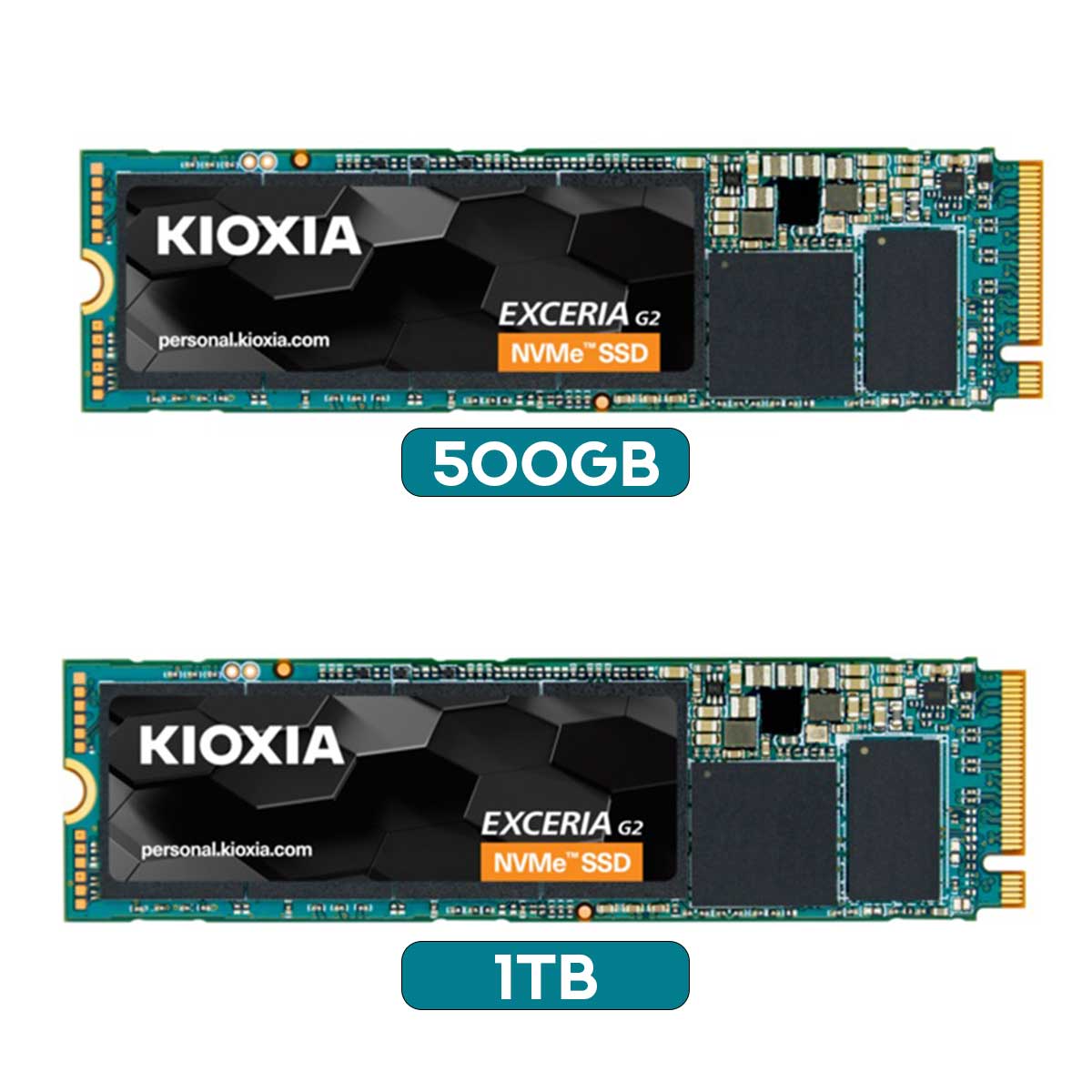 Kioxia Exceria G2 PCIe Gen3 x4 M.2 2280 NVME SSD (500GB, 1TB) (LRC20Z500GG8, LRC20Z001TG8)