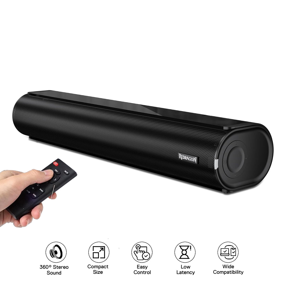 Redragon GS821 Airburst 30W Bluetooth & Wired Soundbar for PC/Mobile/TV (Black)