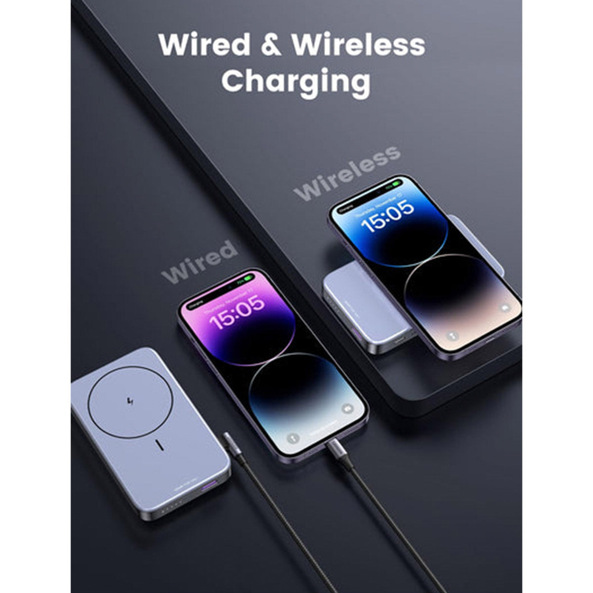 Ugreen 10000MAH Mini Magnetic Wireless 20W Power Bank (Space Grey)