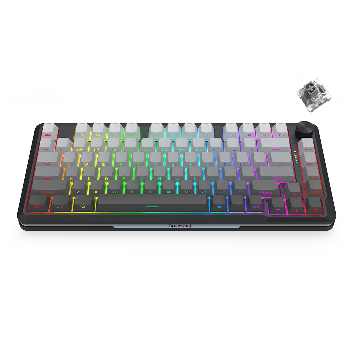 Redragon Cyrus Pro K681SP RGB Wireless 75% Hot-Swappable Gasket Mechanical Keyboard with Knob
