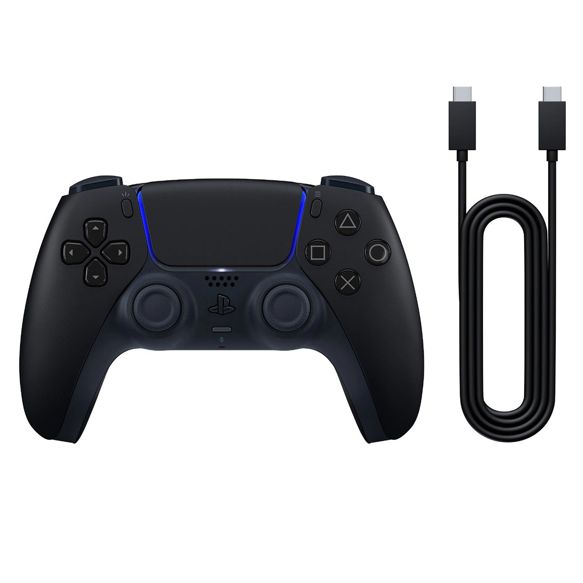 PS5 DualSense Wireless Controller Midnight Black + USB Cable for PC