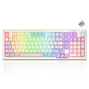 E-Yooso Z-101 RGB 101 Keys Tri-Mode Hot-Swappable Mechanical Keyboard White/Pink/Purple
