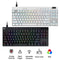 Logitech G Pro X TKL Rapid Wired Gaming Keyboard with Analog Switches (Black, White)