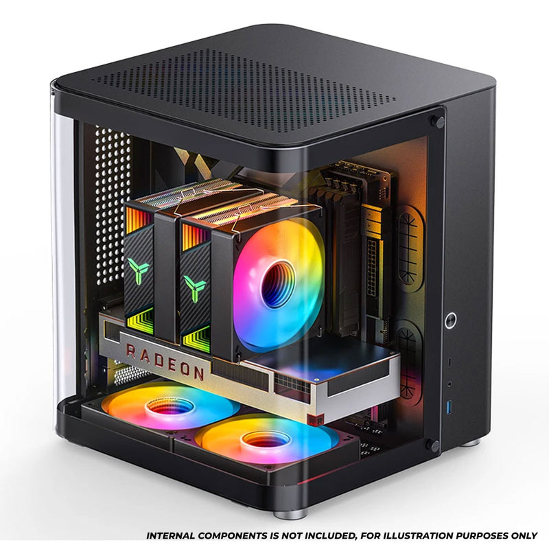 Jonsbo TK-1 M-ATX Separated Cabinet Computer Case (Black, White)