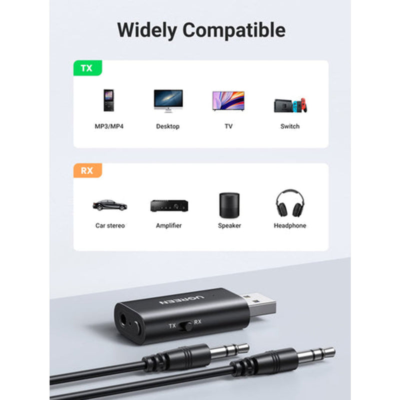 Ugreen Bluetooth Audio Transceiver with Mic (Black) (CM523/60300)