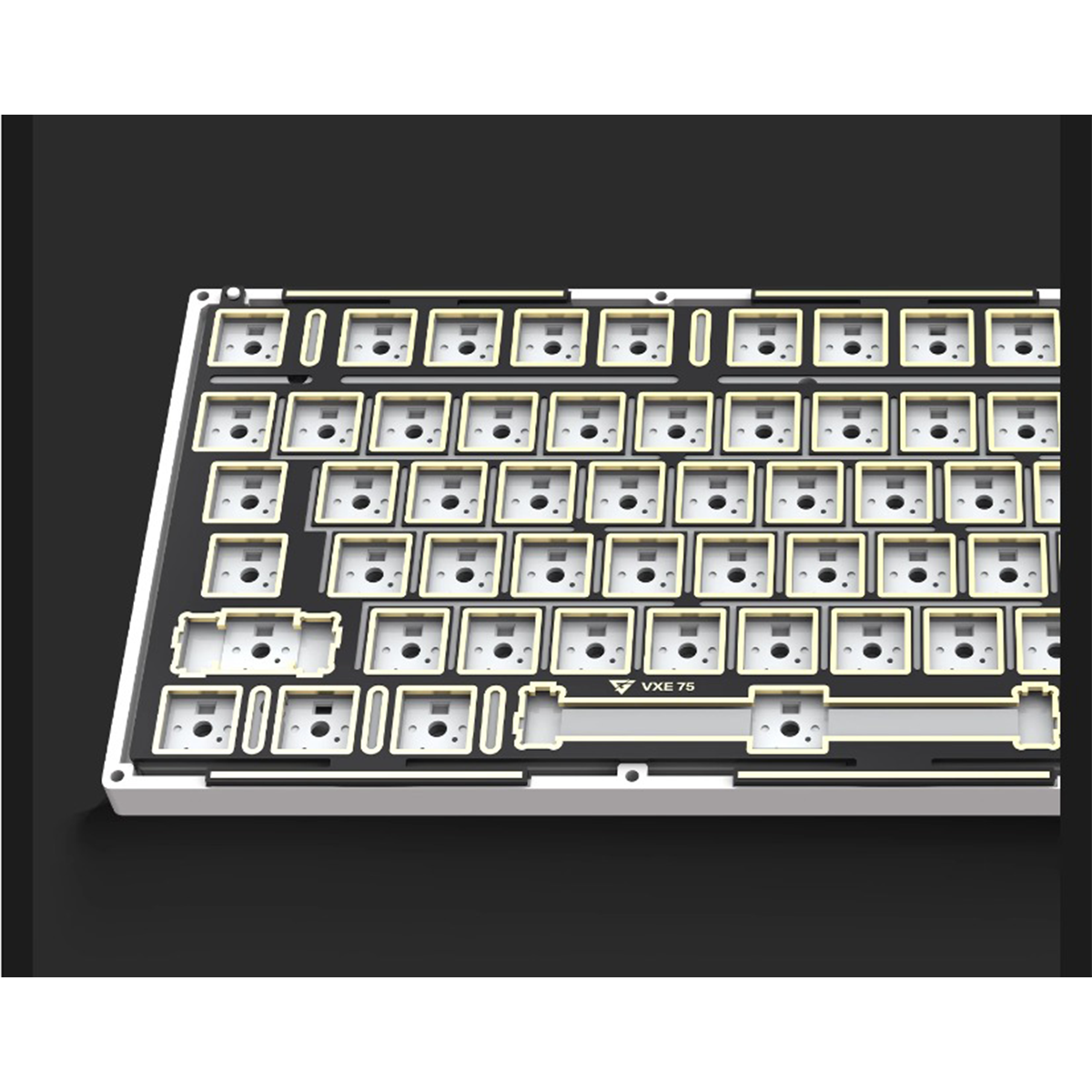 VXE75 Aluminum Gasket Structure Wireless Mechanical Keyboard (Purple) (Ice Berry Switch)