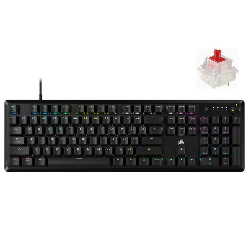 Corsair K70 Core RGB Mechanical Gaming Keyboard (Red Linear Switch) (Black)