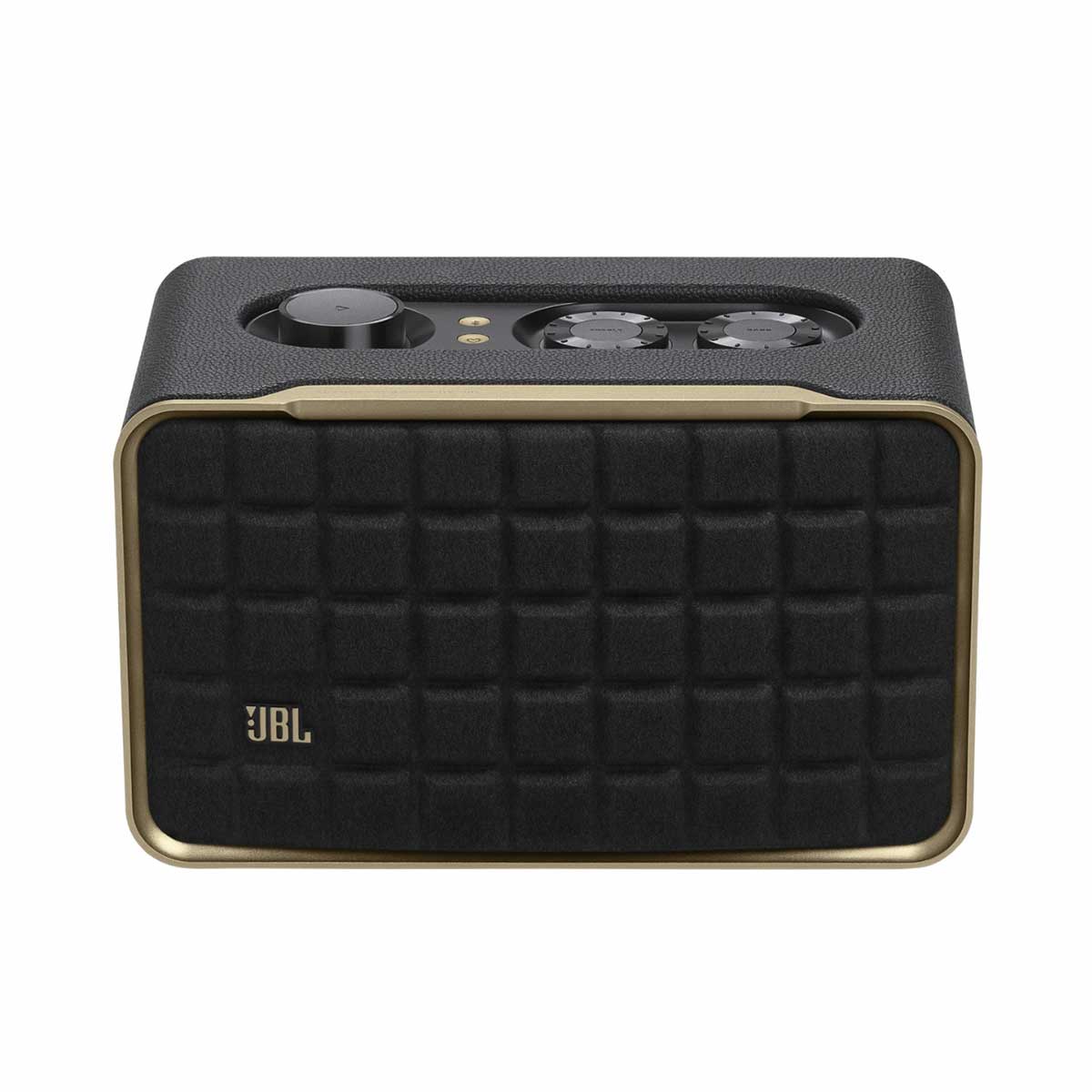 JBL Authentics 200 Portable Smart Home Speaker w/ WiFi/ Bluetooth & Voice Assistants w/ Retro Design (Black)
