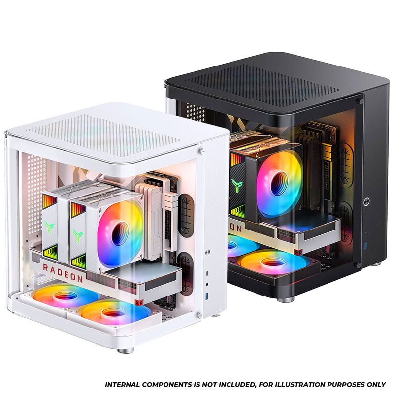 Jonsbo TK-1 M-ATX Separated Cabinet Computer Case (Black, White)