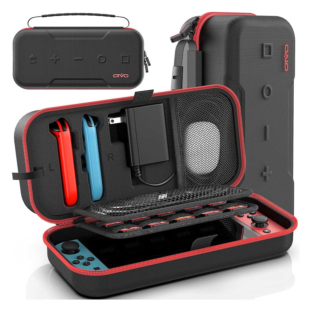 NSW OIVO Carry Case For N-Switch / N-Switch OLED (RED) (IV-SW188X-US)