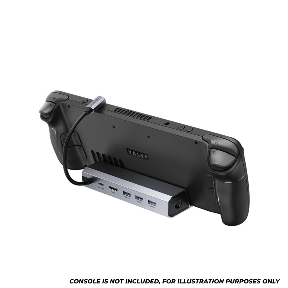 JSAUX USB-C 6-in-1 Docking Station for Steam Deck/ Steam Deck OLED/ ROG Ally / Legion Go (Grey) (HB0603)